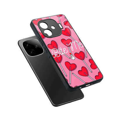 Bite Me sleek iqoo neo 10r 5g cover with tempered glass back and TPU edges