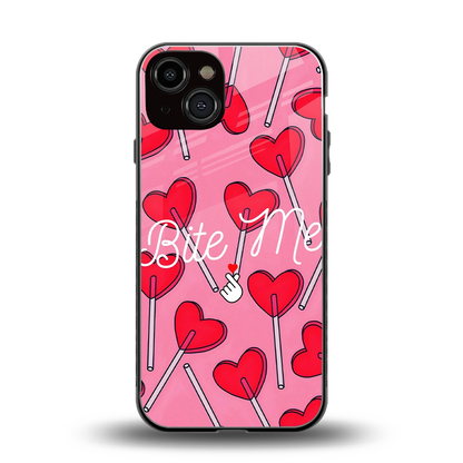 Bite Me back phone cover | glass case for iphone 14