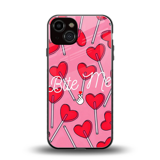 Bite Me back phone cover | glass case for iphone 14