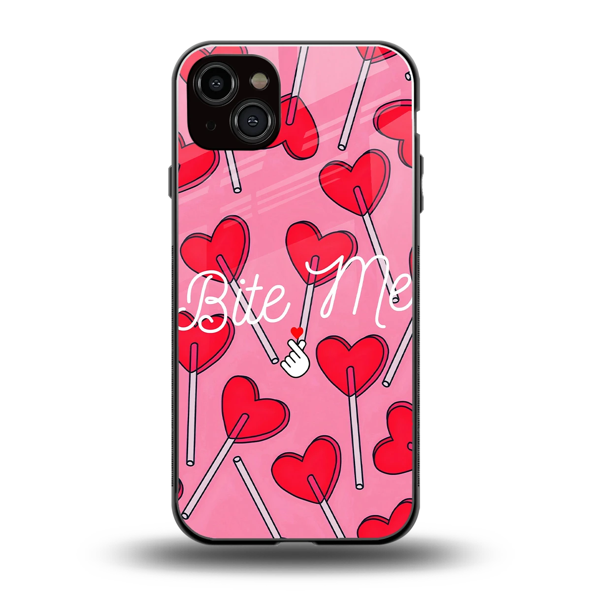 Bite Me back phone cover | glass case for iphone 14 plus