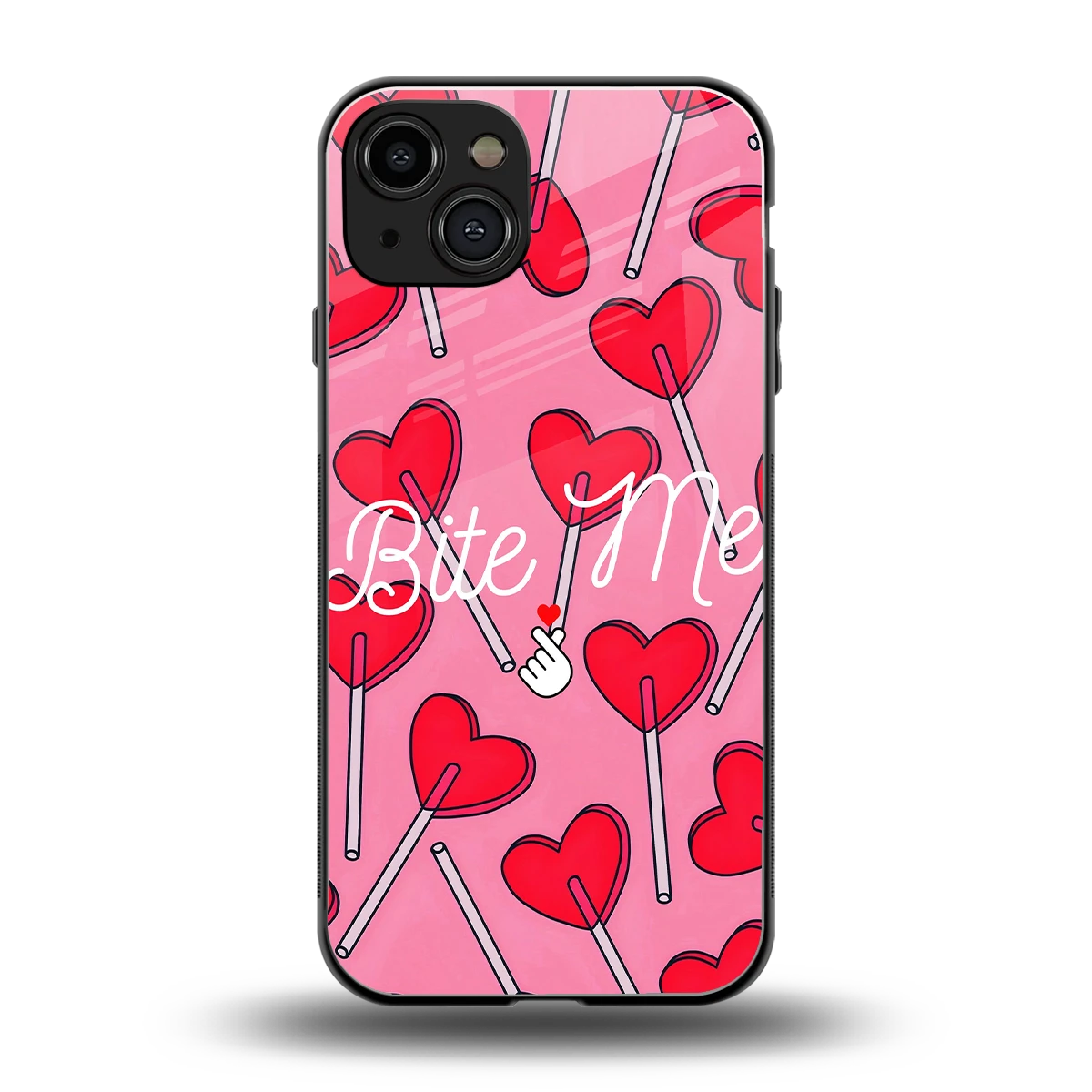 Bite Me back phone cover | glass case for iphone 15