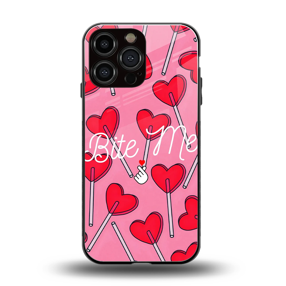 Bite Me back phone cover | glass case for iphone 16 pro max