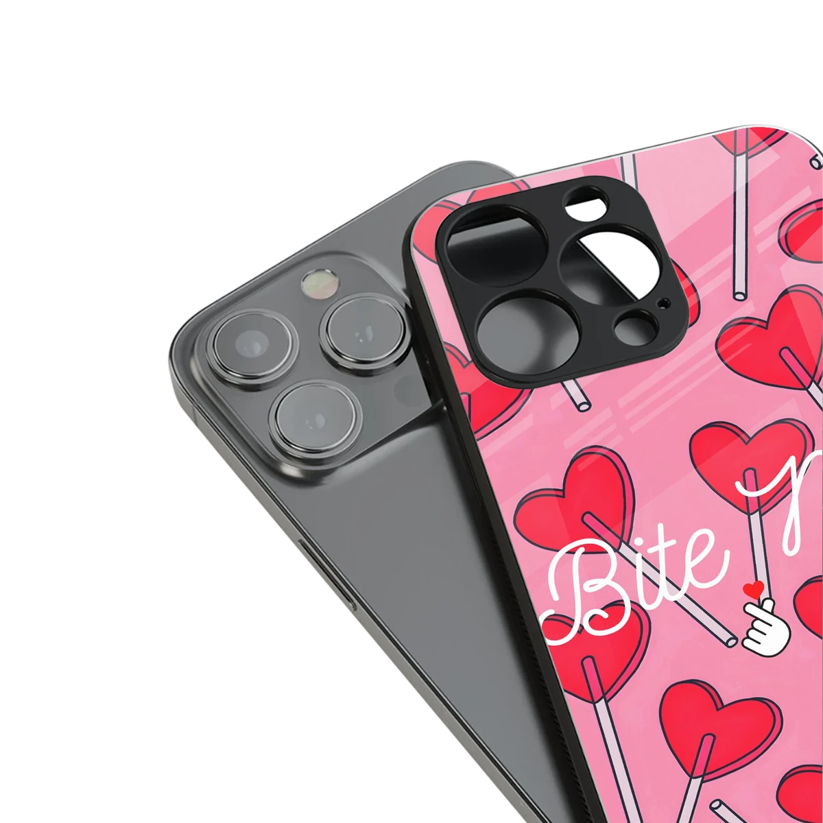 Bite Me stylish phone case for iphone 13 mini | glossy glass and slim fit