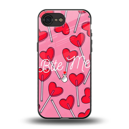 Bite Me back phone cover | glass case for iphone 16e
