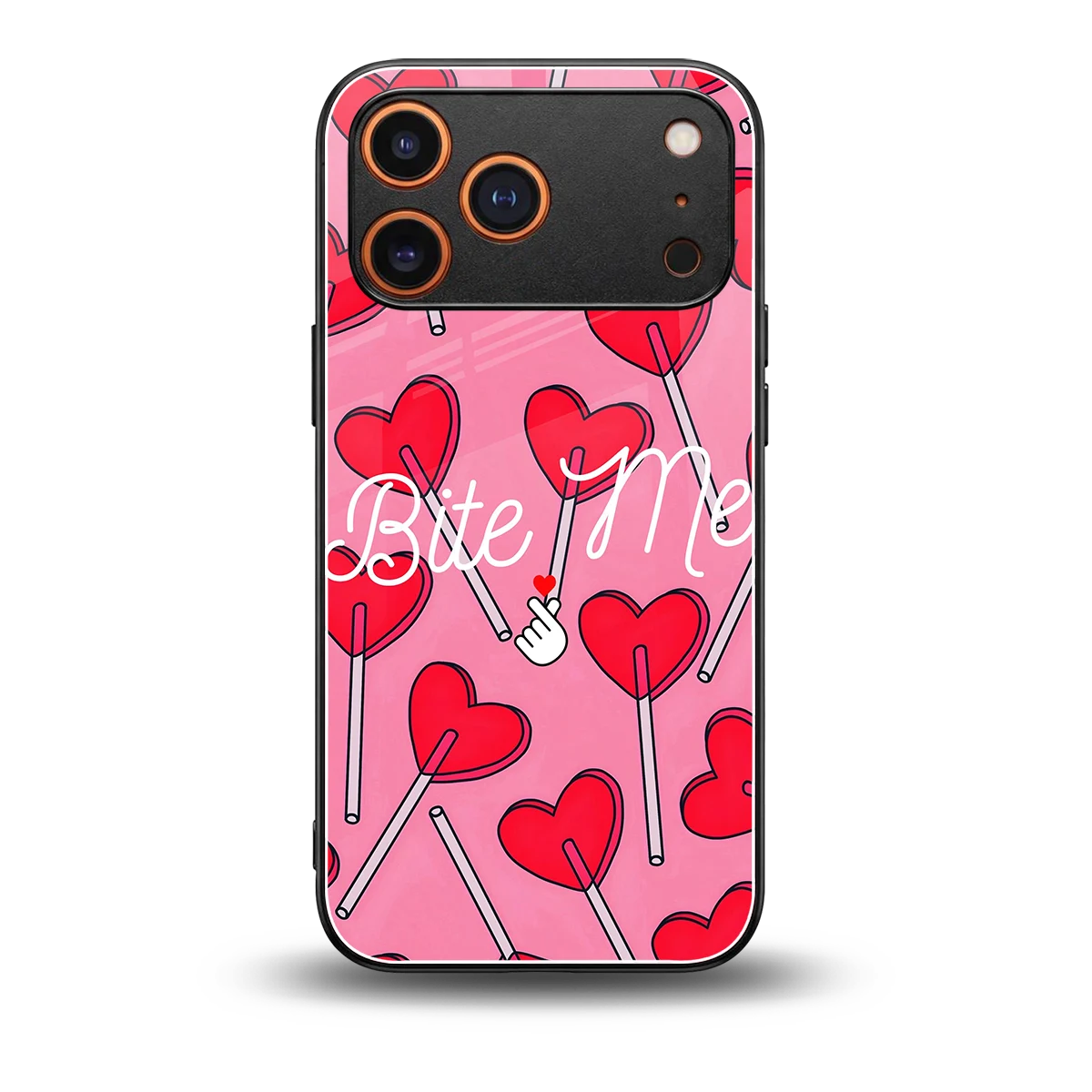 Bite Me back phone cover | glass case for iphone 17 pro