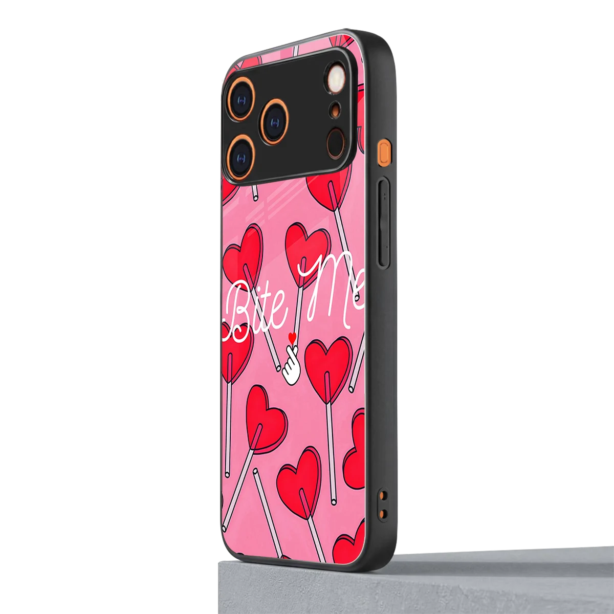 Bite Me iphone 17 pro mobile cover | shockproof glass phone case