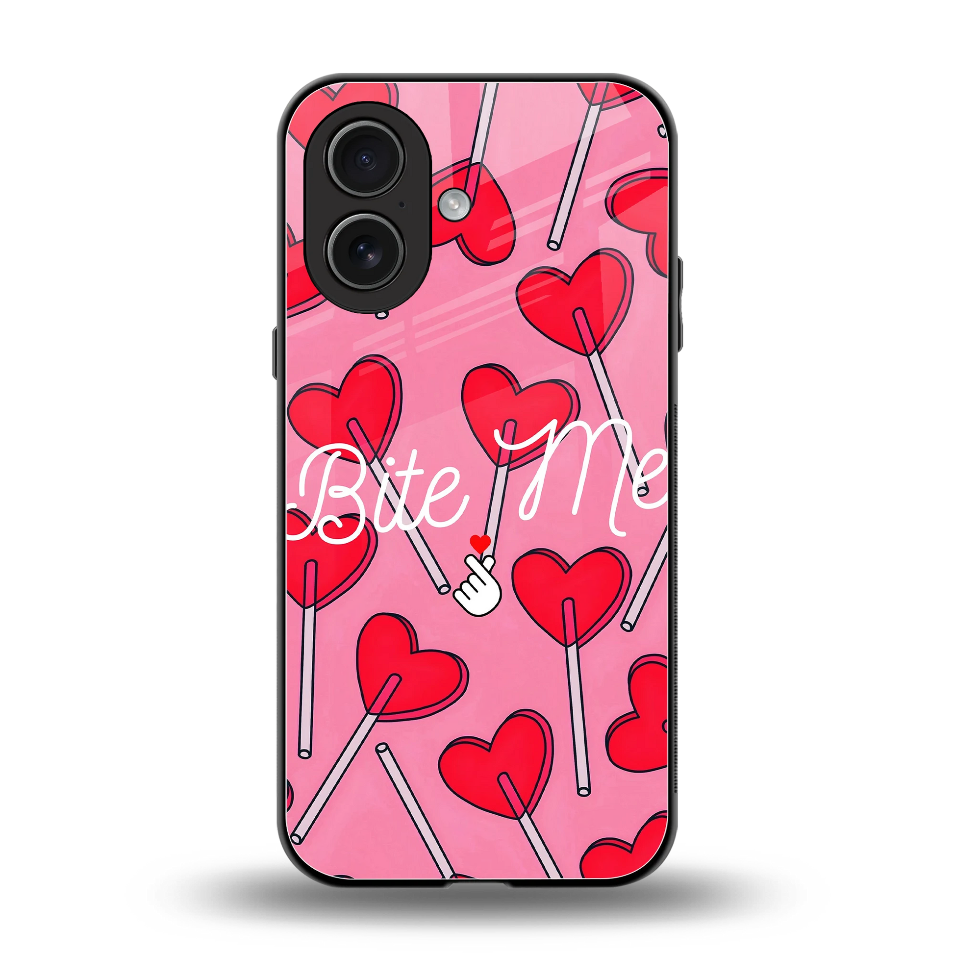 Bite Me back phone cover | glass case for iphone 17