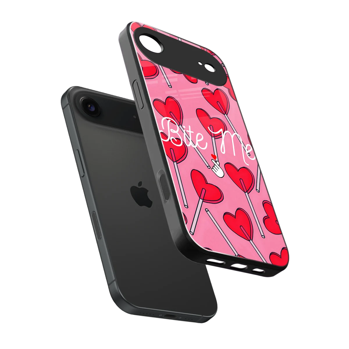 Bite Me sleek iphone air cover with tempered glass back and TPU edges
