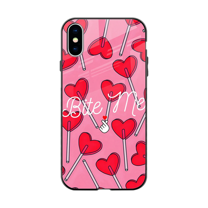 Bite Me back phone cover | glass case for iphone xs