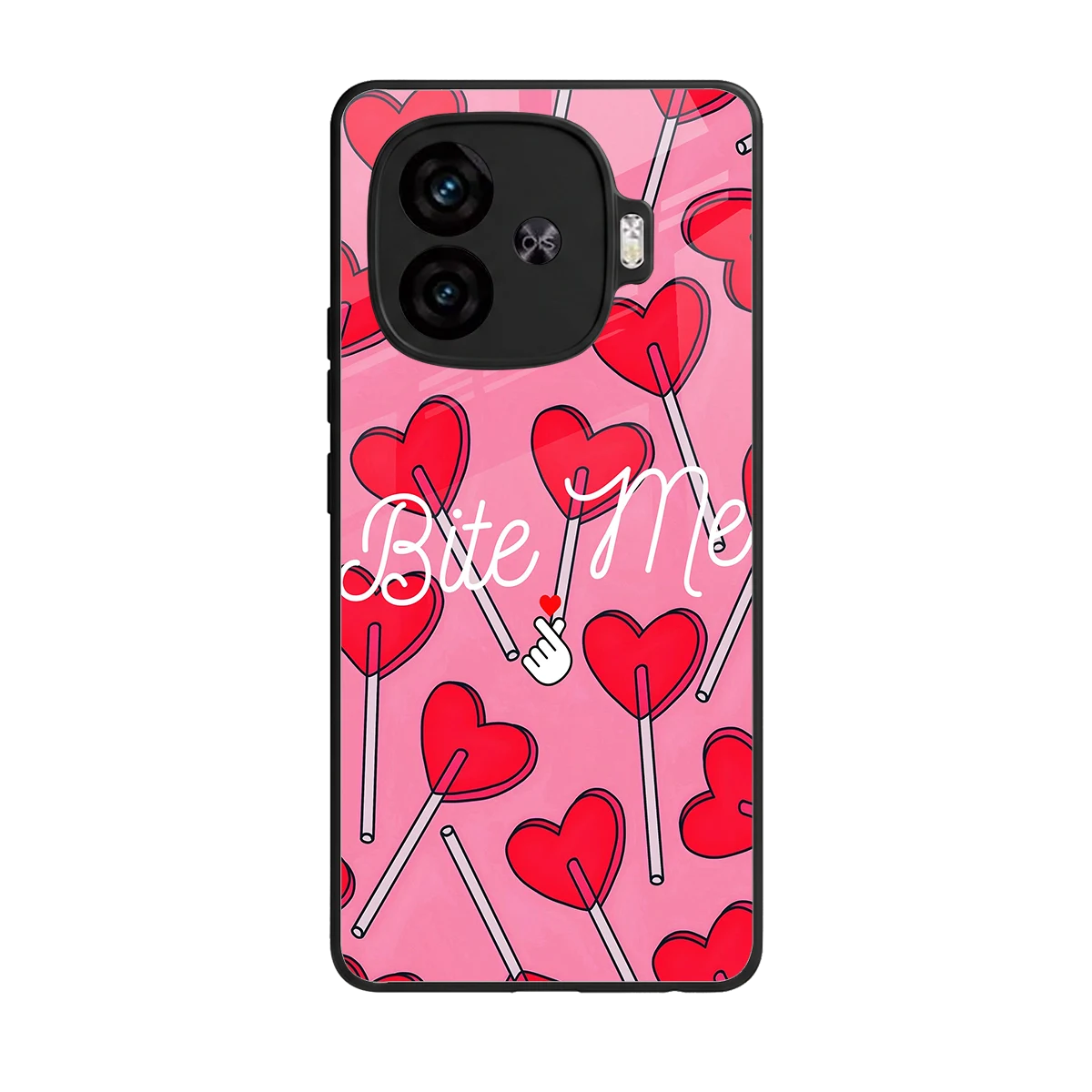 Bite Me back phone cover | glass case for iqoo neo 10r 5g