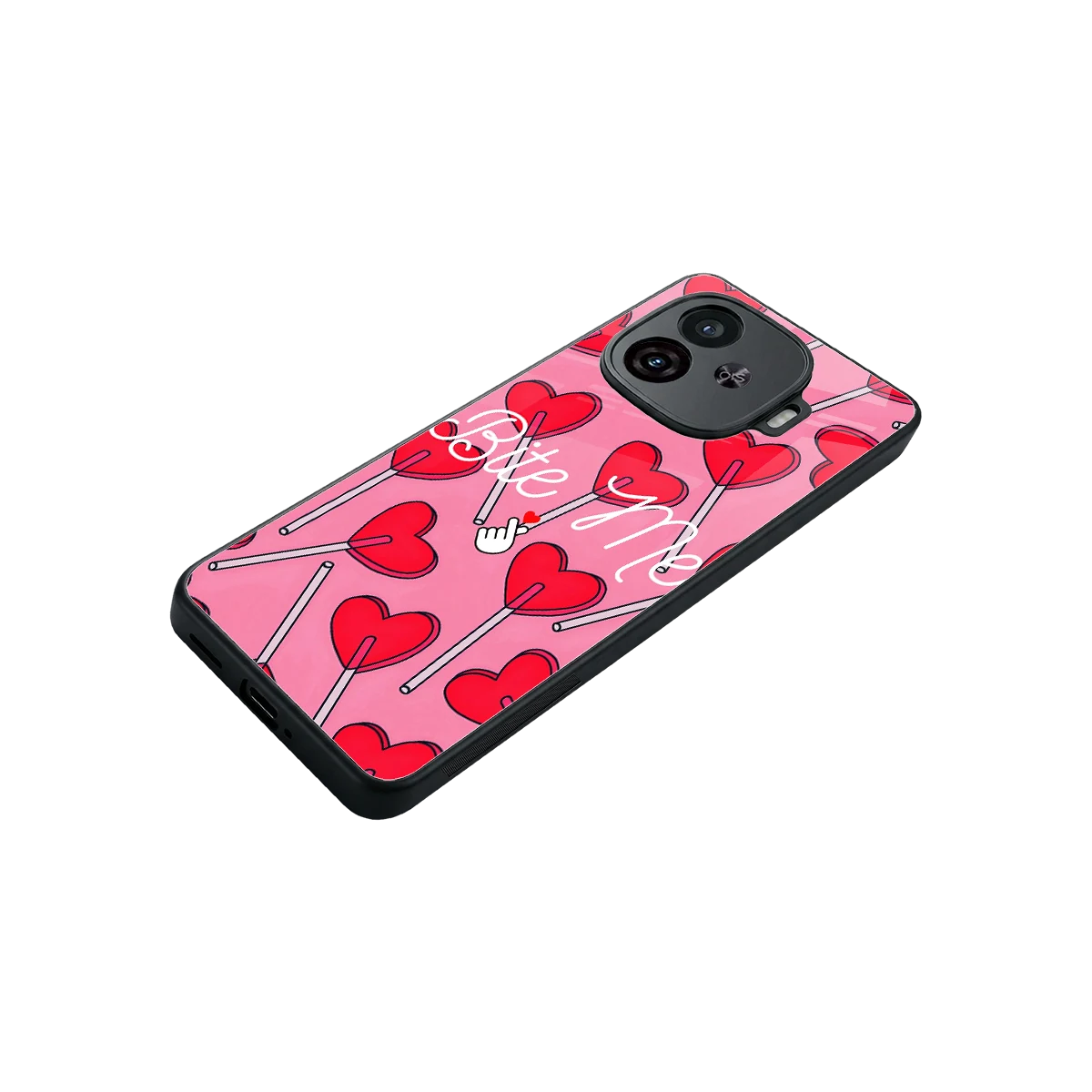 Bite Me stylish phone case for iqoo neo 10r 5g | glossy glass and slim fit