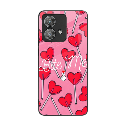 Bite Me back phone cover | glass case for motorola edge 40 neo 5g
