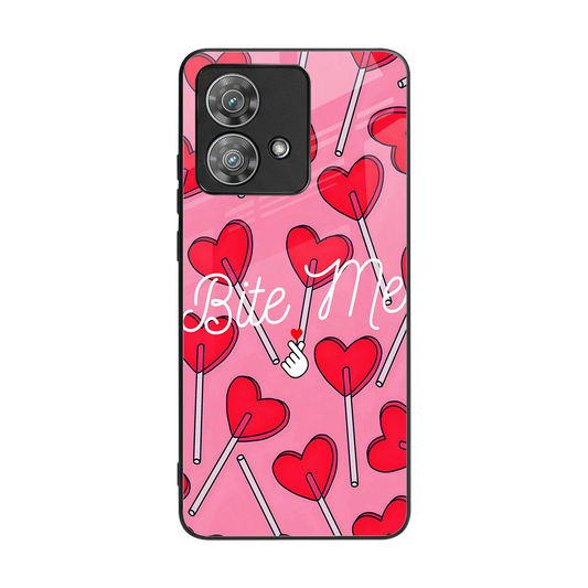 Bite Me back phone cover | glass case for motorola edge 40 neo 5g