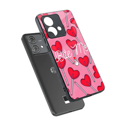 Bite Me sleek motorola edge 40 neo 5g cover with tempered glass back and TPU edges