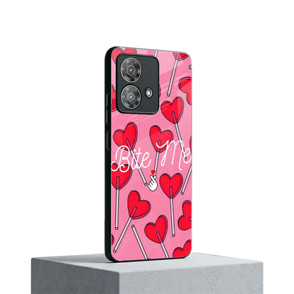 Bite Me motorola edge 40 neo 5g mobile cover | shockproof glass phone case