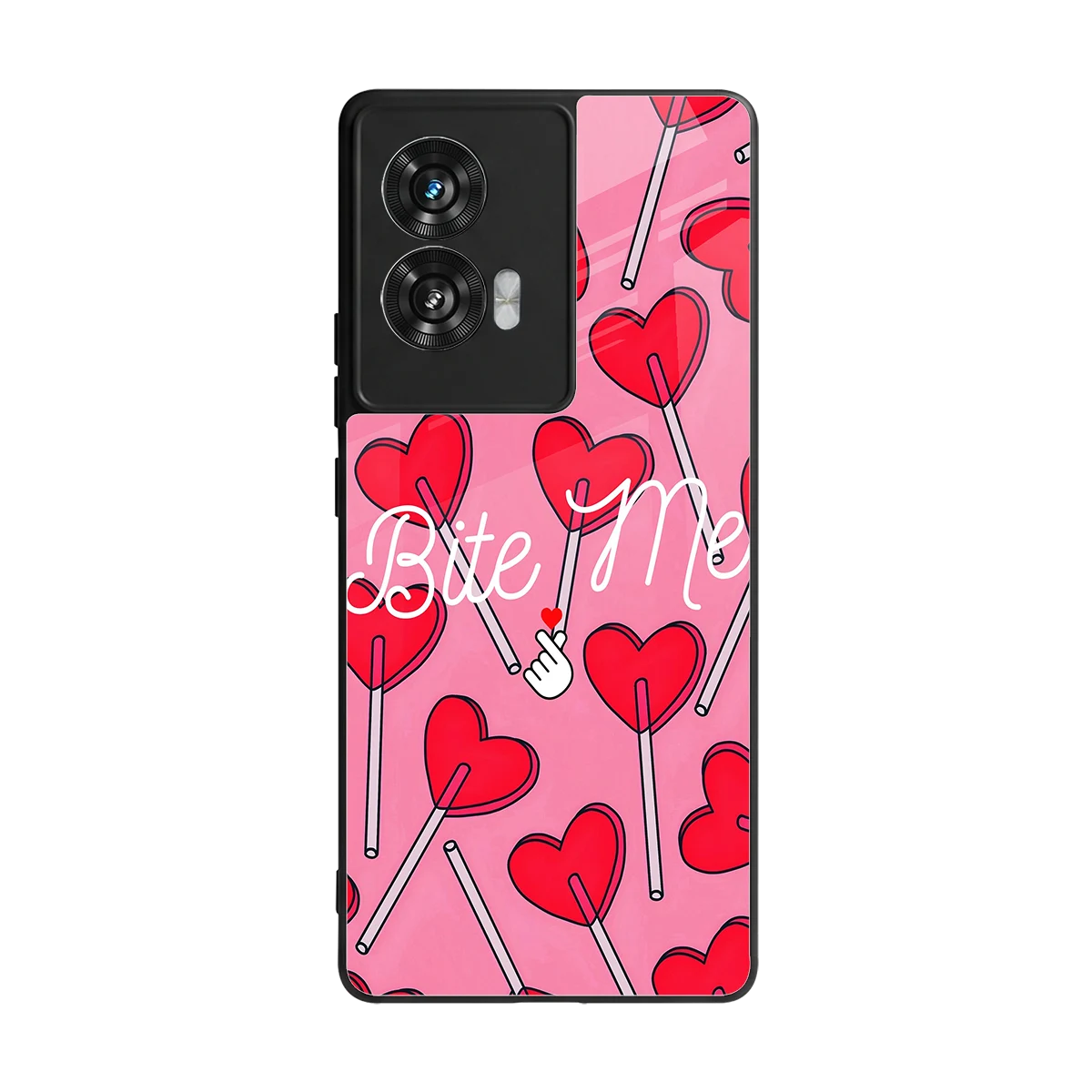Bite Me back phone cover | glass case for motorola edge 50 fusion
