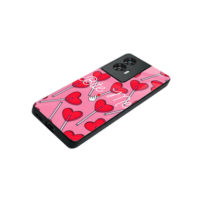 Bite Me stylish phone case for motorola edge 50 fusion | glossy glass and slim fit