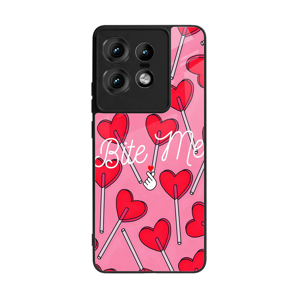 Bite Me back phone cover | glass case for motorola edge 50 pro