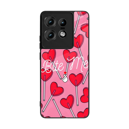 Bite Me back phone cover | glass case for motorola edge 50 pro