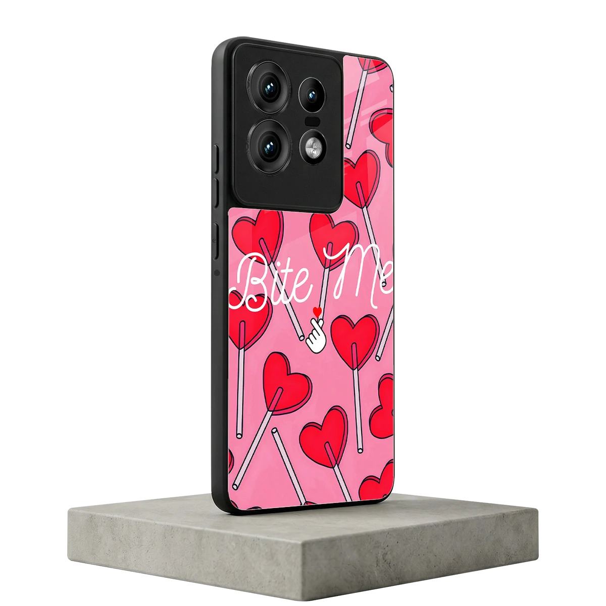 Bite Me motorola edge 50 pro mobile cover | shockproof glass phone case
