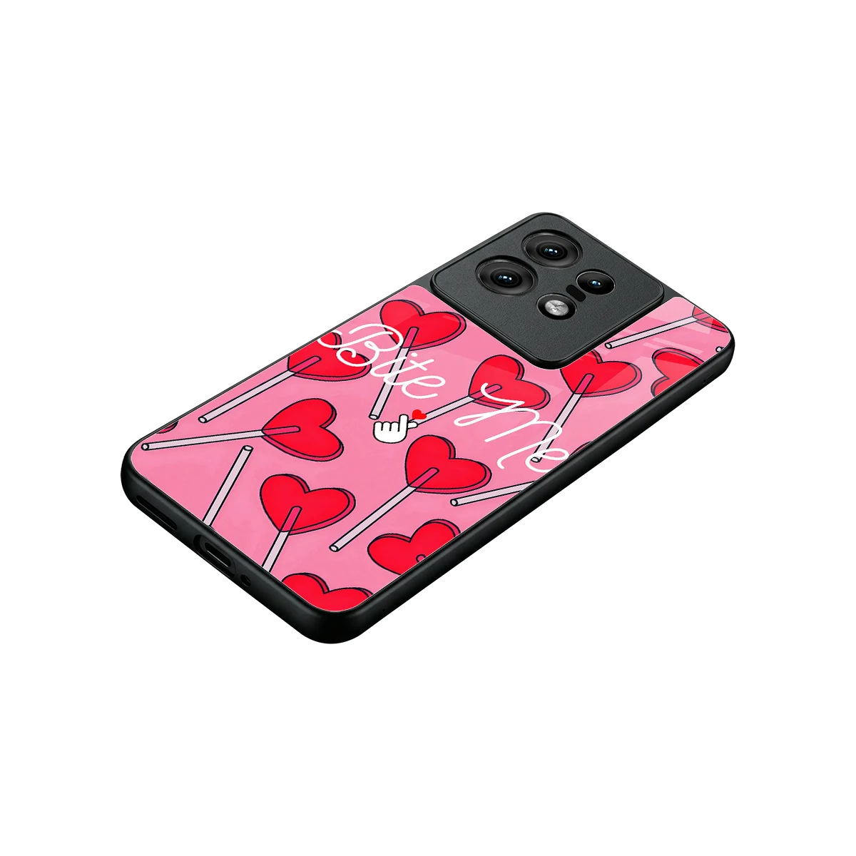 Bite Me stylish phone case for motorola edge 50 pro | glossy glass and slim fit