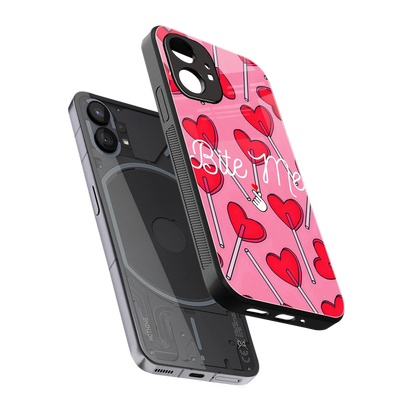 Bite Me sleek nothing phone 1 cover with tempered glass back and TPU edges