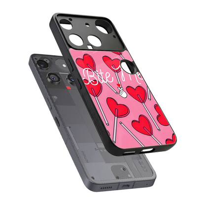 Bite Me sleek nothing phone 3 cover with tempered glass back and TPU edges