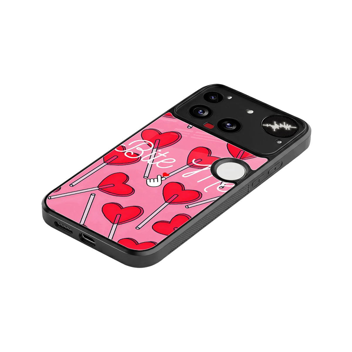 Bite Me stylish phone case for nothing phone 3 | glossy glass and slim fit