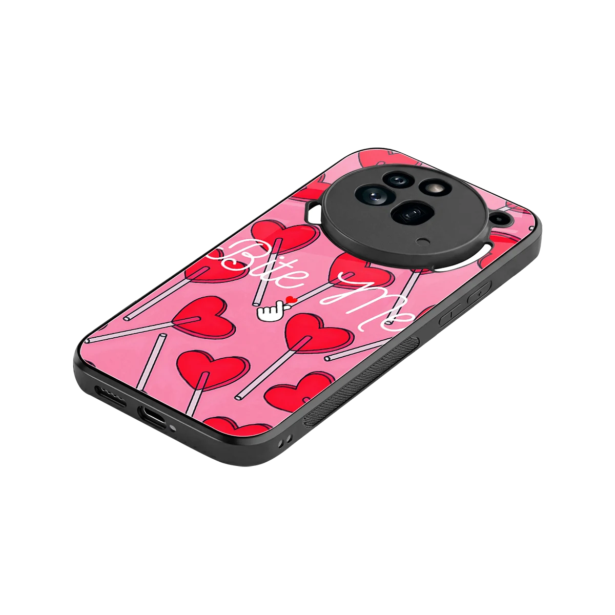 Bite Me stylish phone case for nothing phone 3a pro | glossy glass and slim fit