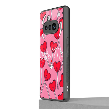 Bite Me nothing phone 3a mobile cover | shockproof glass phone case