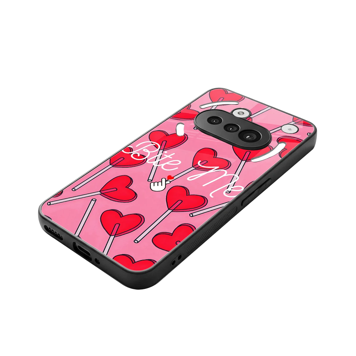 Bite Me stylish phone case for nothing phone 3a | glossy glass and slim fit