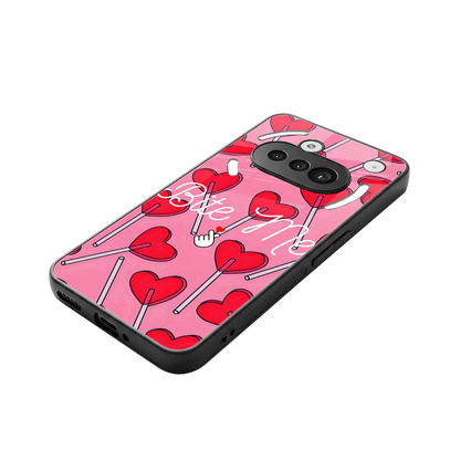 Bite Me stylish phone case for nothing phone 3a | glossy glass and slim fit