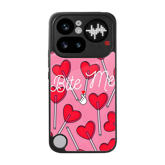 Bite Me back phone cover | glass case for nothing phone 4a pro