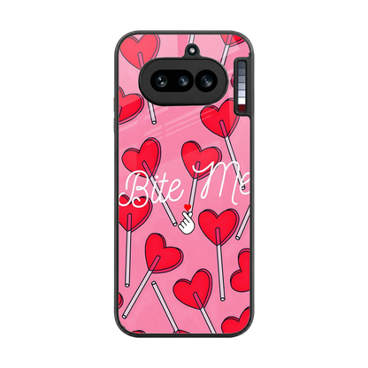 Bite Me back phone cover | glass case for nothing phone 4a