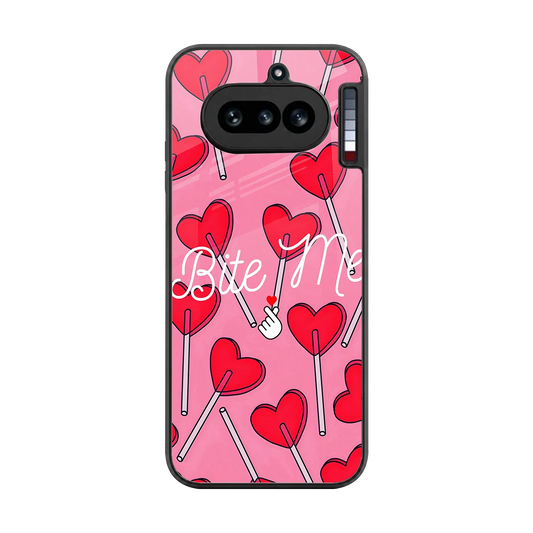 Bite Me back phone cover | glass case for nothing phone 4a