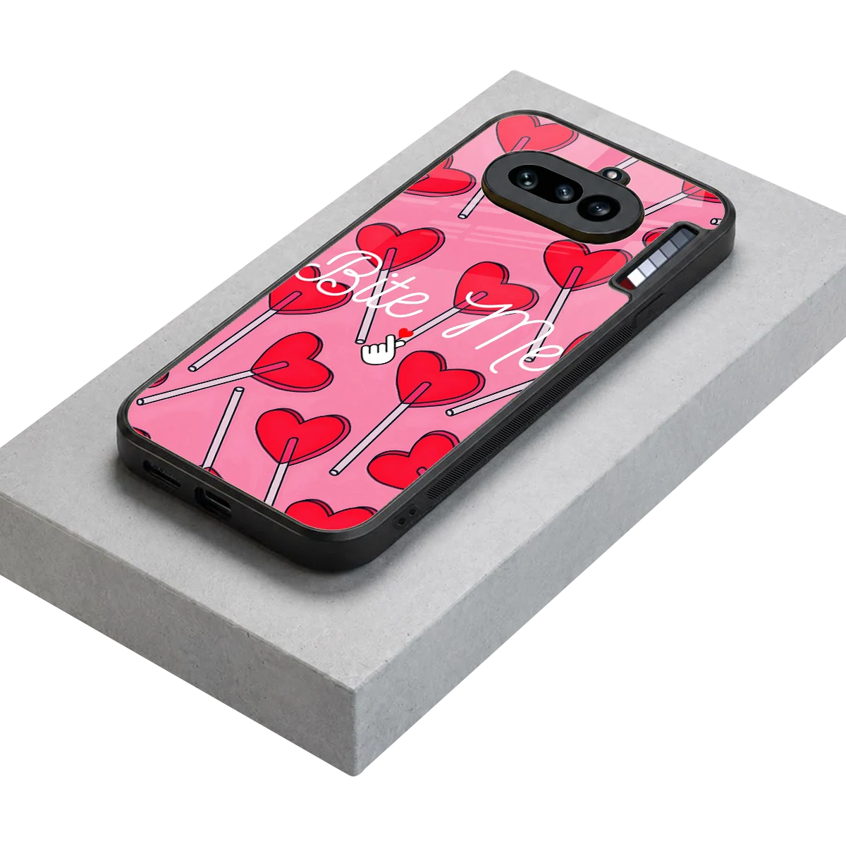 Bite Me stylish phone case for nothing phone 4a | glossy glass and slim fit