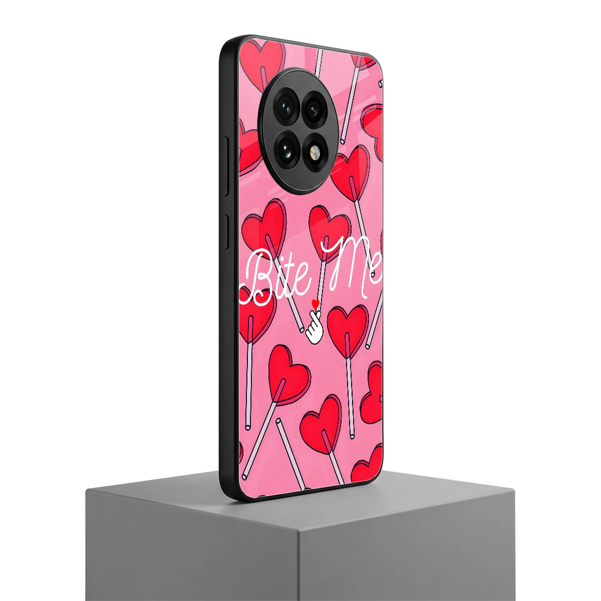 Bite Me oneplus 13r mobile cover | shockproof glass phone case