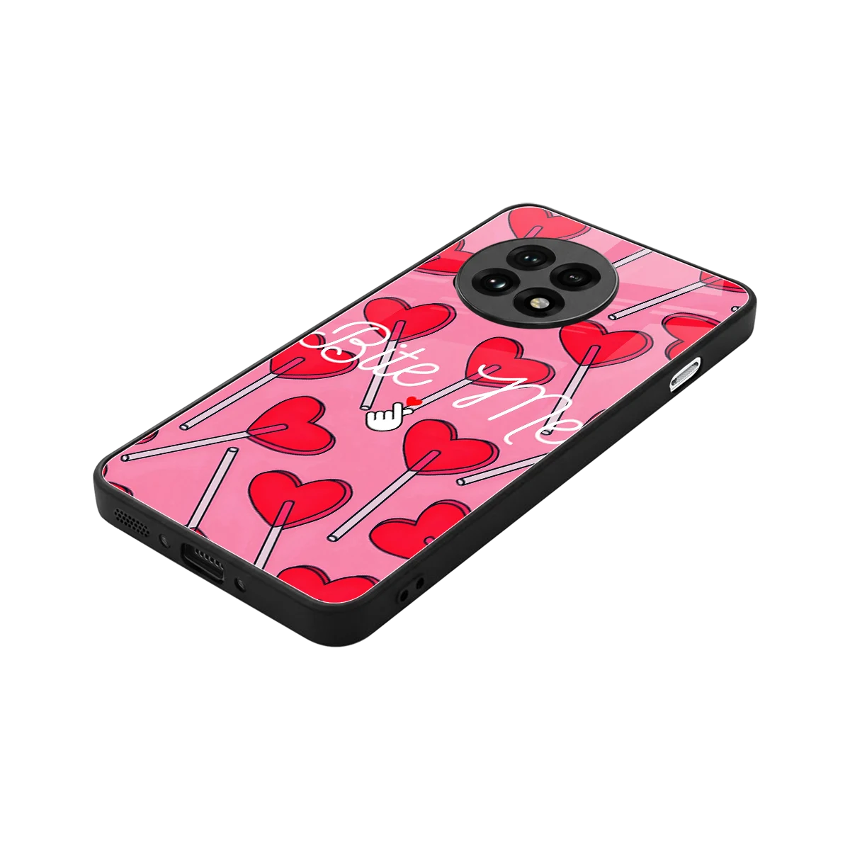 Bite Me stylish phone case for oneplus 13r | glossy glass and slim fit