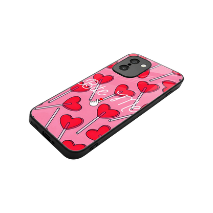 Bite Me stylish phone case for oneplus 15r | glossy glass and slim fit