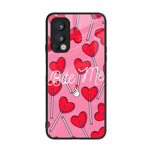 Bite Me back phone cover | glass case for oneplus nord 2