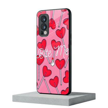 Bite Me oneplus nord 2 mobile cover | shockproof glass phone case