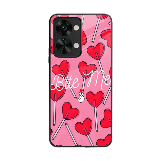 Bite Me back phone cover | glass case for oneplus nord 2t