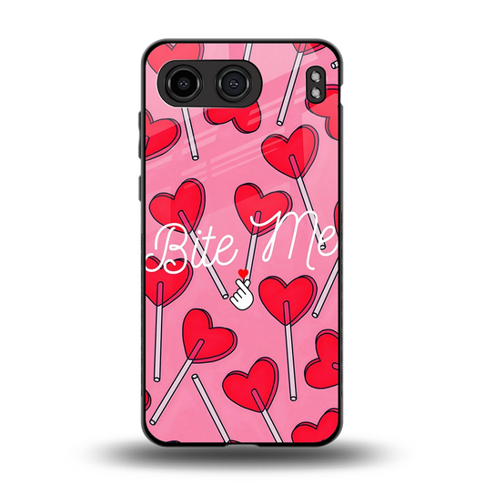 Bite Me back phone cover | glass case for oneplus nord 4
