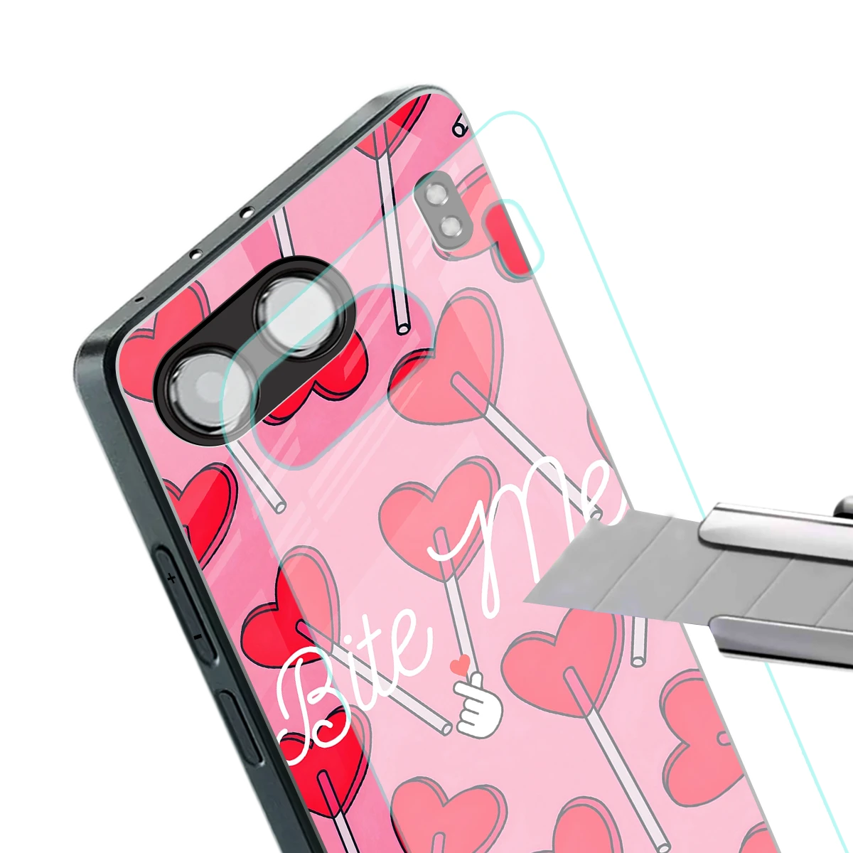 Bite Me stylish phone case for oneplus nord 4 | glossy glass and slim fit