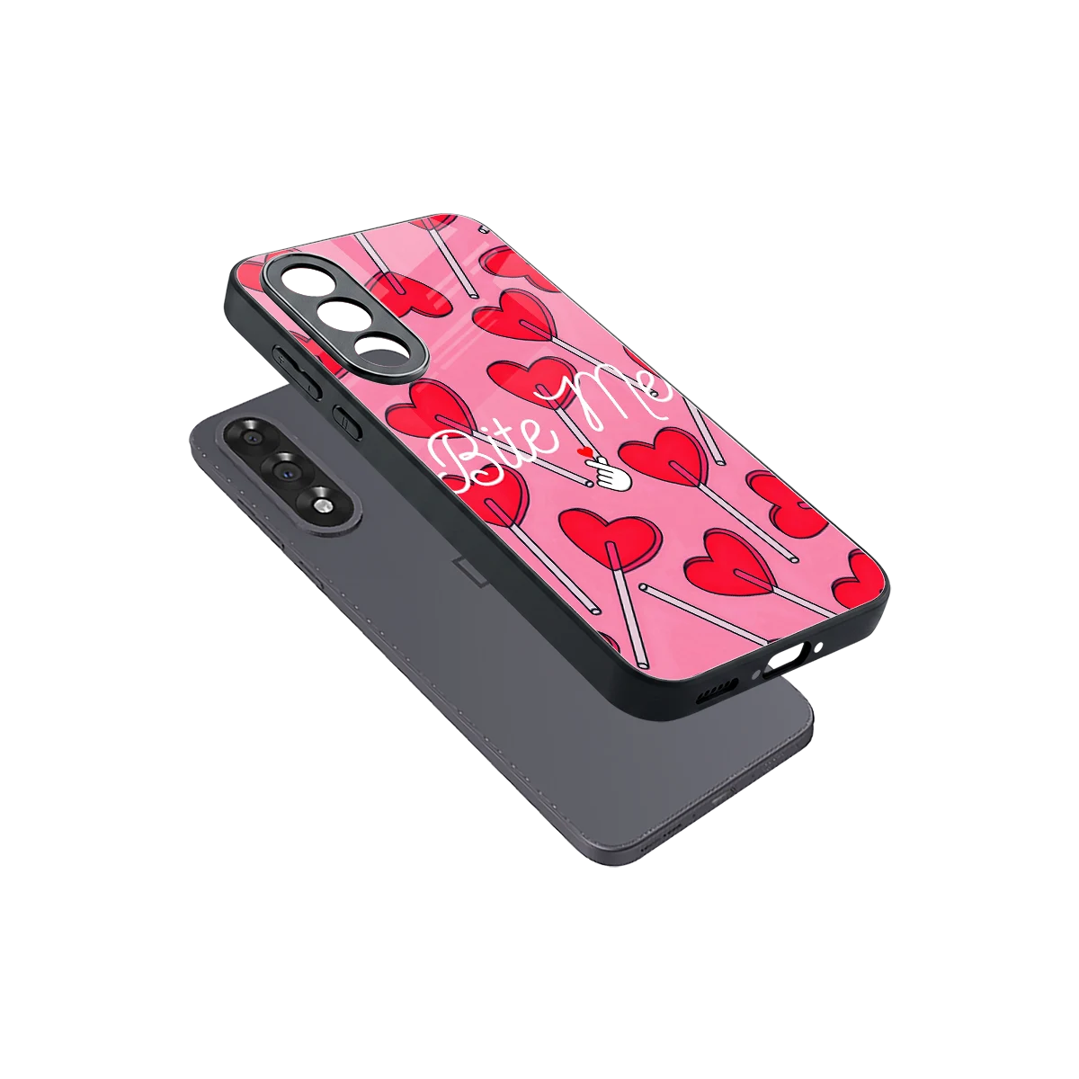 Bite Me sleek oneplus nord 5 cover with tempered glass back and TPU edges
