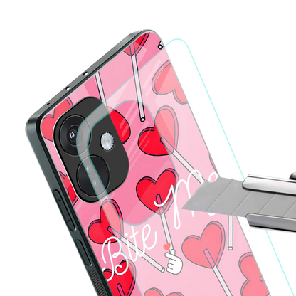 Bite Me stylish phone case for oneplus nord ce 3 | glossy glass and slim fit