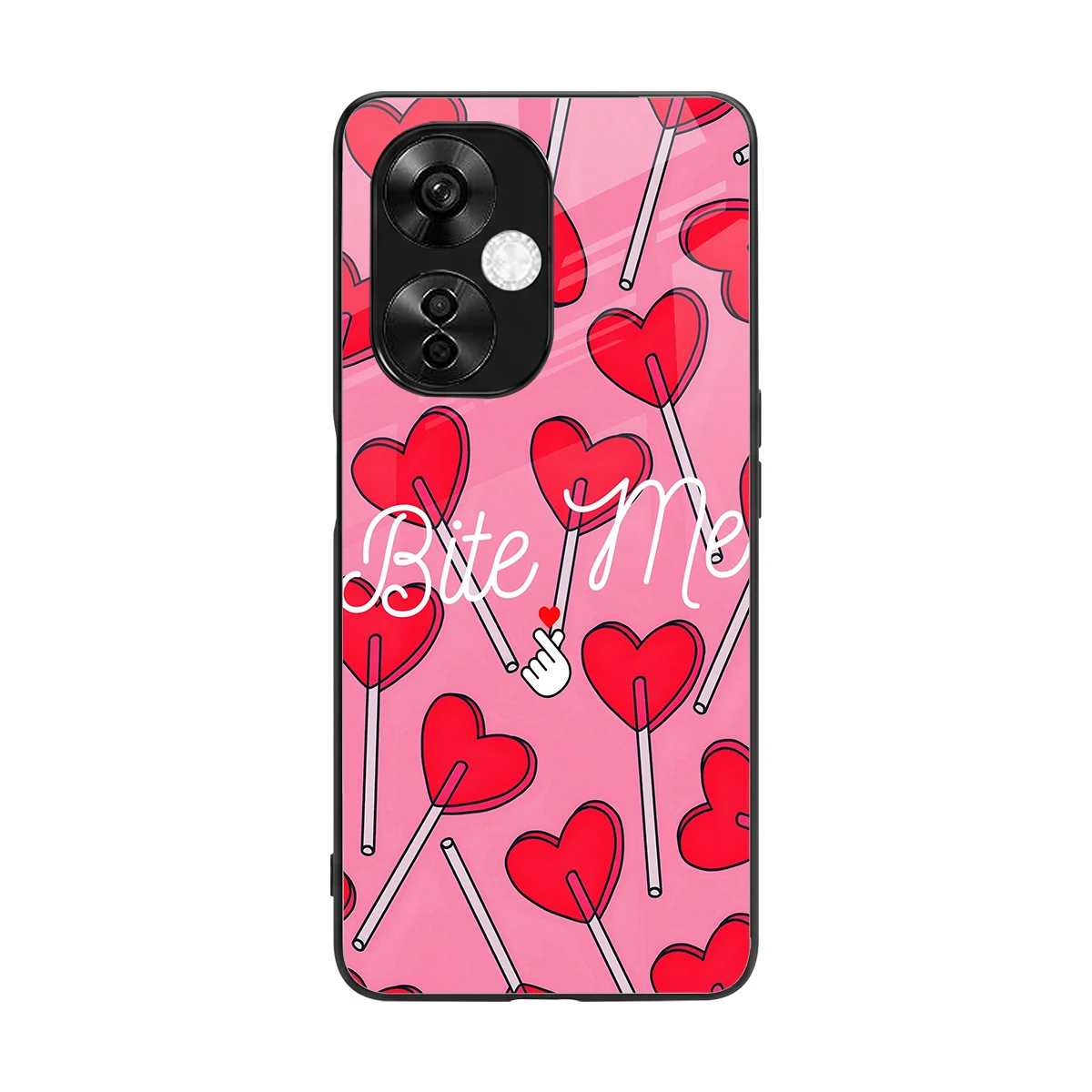 Bite Me back phone cover | glass case for oneplus nord ce 3 lite