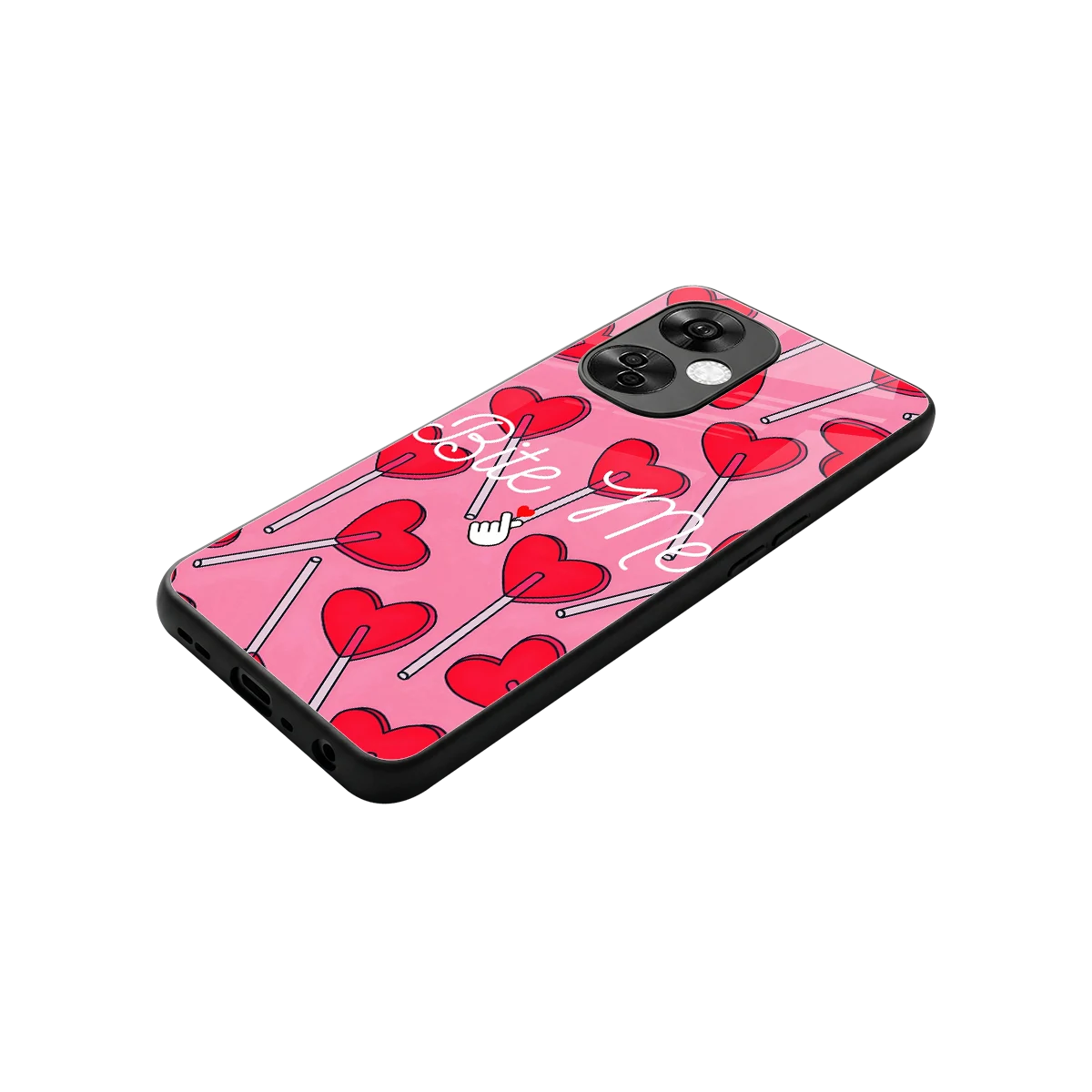 Bite Me stylish phone case for oneplus nord ce 3 lite | glossy glass and slim fit