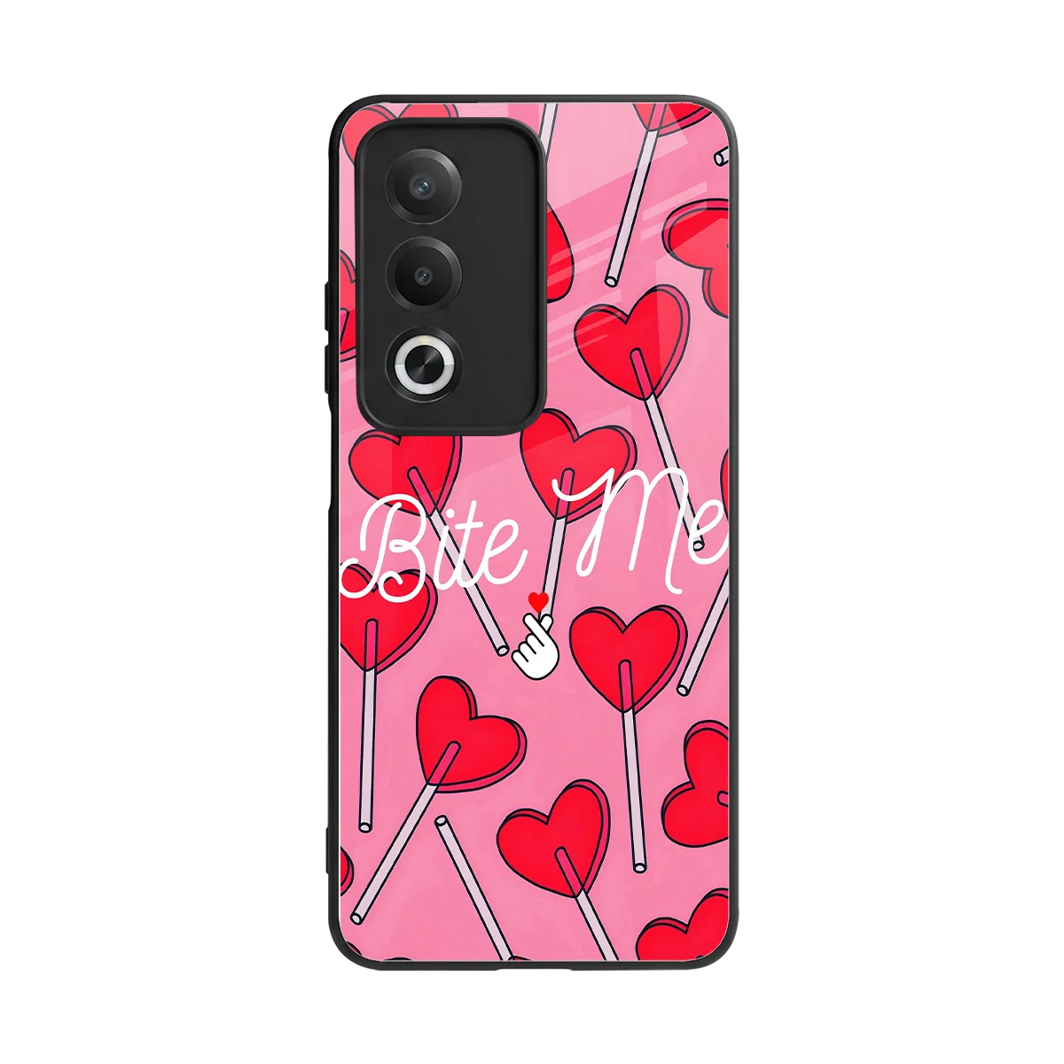 Bite Me back phone cover | glass case for oppo a3 pro