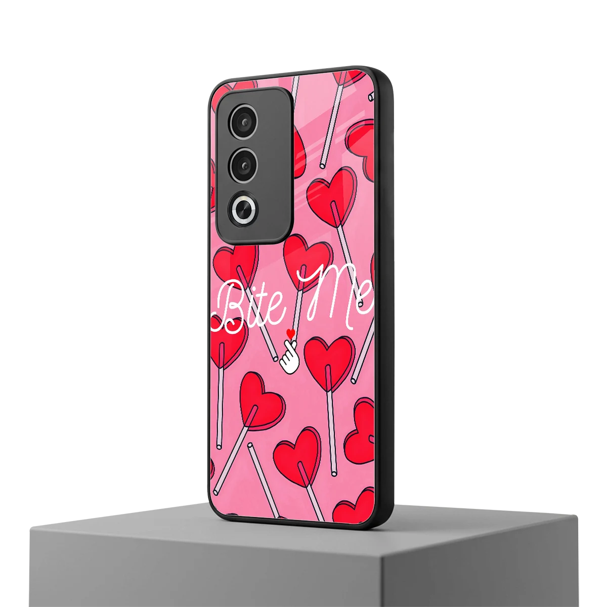 Bite Me oppo a3 pro mobile cover | shockproof glass phone case